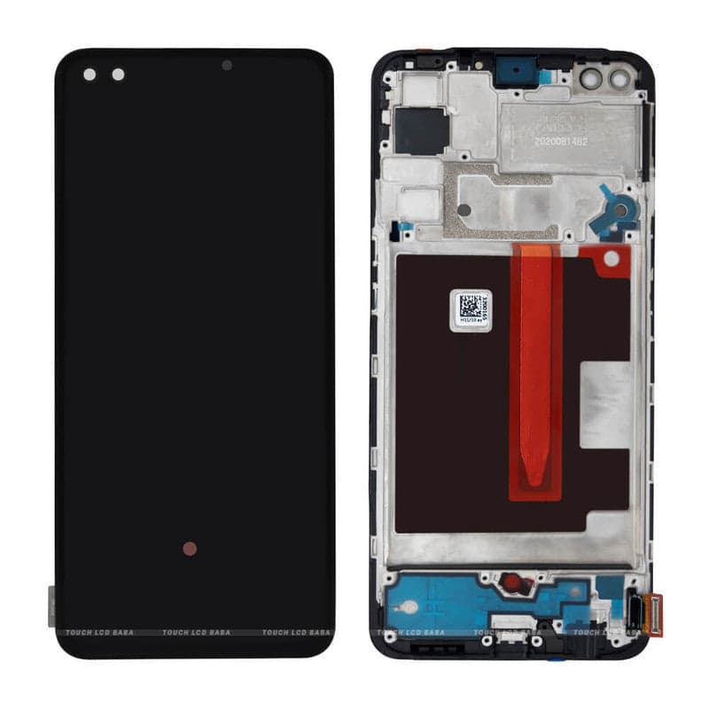 Lcd Display Combo Folder with Frame for Oppo Reno 3 Pro Black