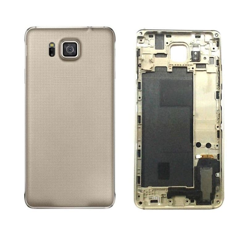 Mozomart Back Panel Housing Body for Samsung Galaxy Alpha  Gold