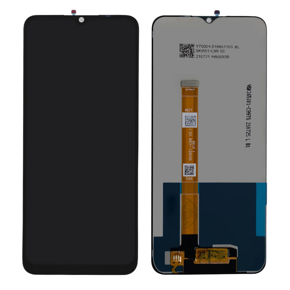 Lcd Display Combo Folder for Realme C21Y Black