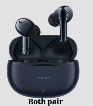 Vivo TWS 3e buds Replacement Left/Right Earbud & Charging Case — Black / Both Pair