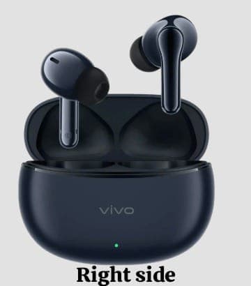 Vivo TWS 3e buds Replacement Left/Right Earbud & Charging Case — Black / Right Side