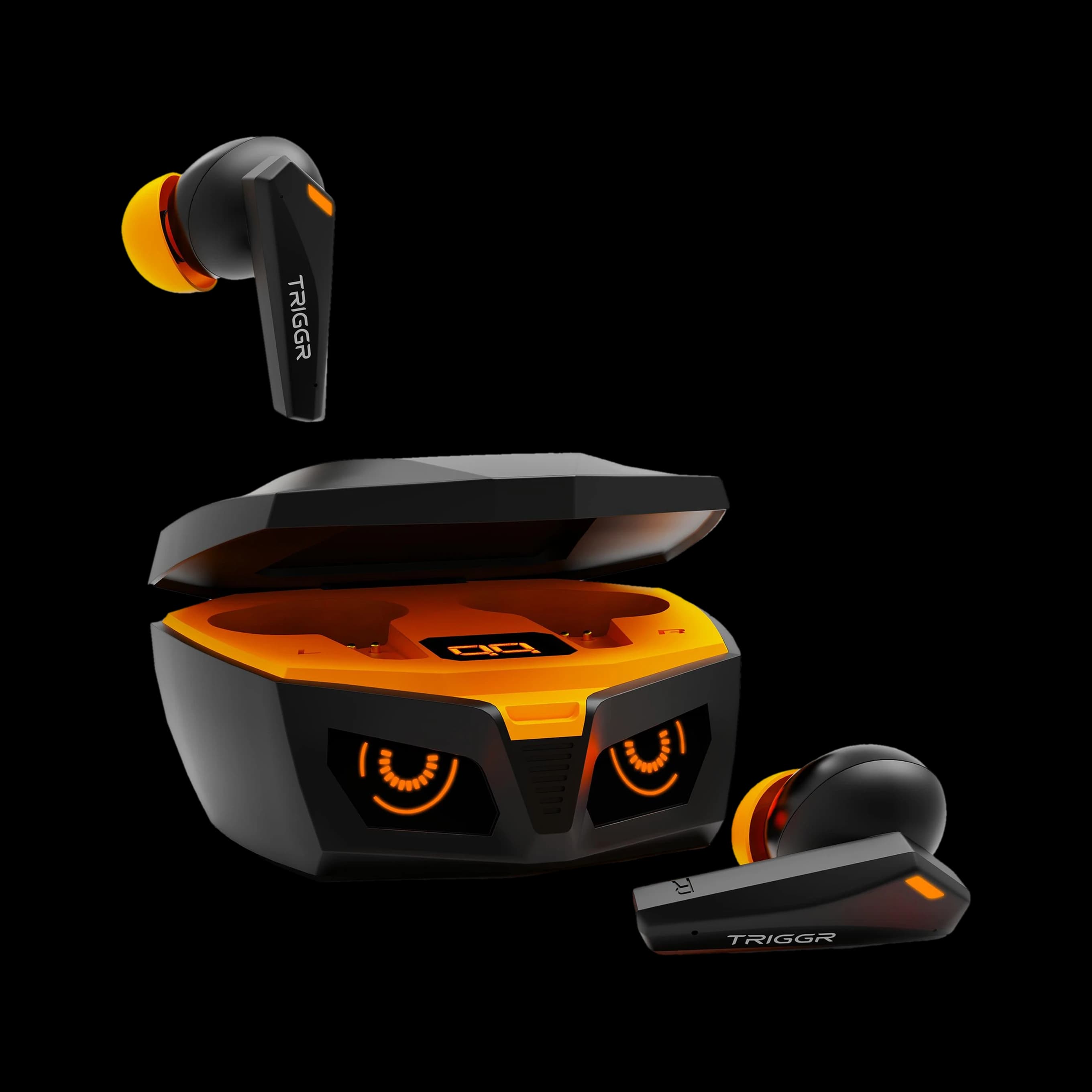 Triggr Kraken X1 Plus Replacement — Both Earbuds (Pair) / Black Inferno