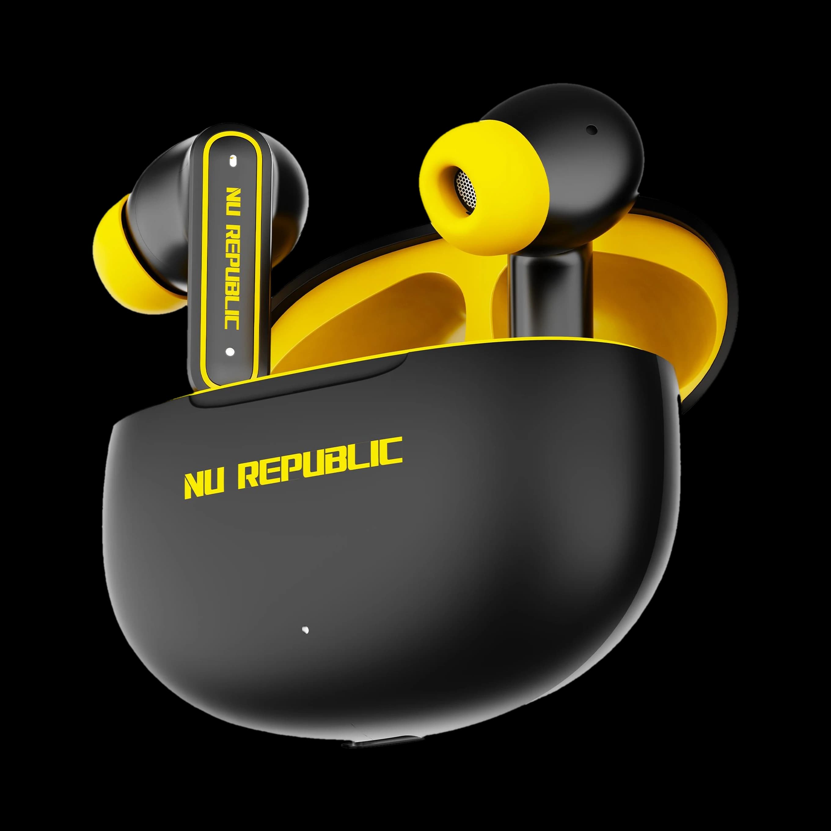 Nu Republic Epic ANC True Wireless Earbuds Replacement — Both Pair | Black/Yellow  