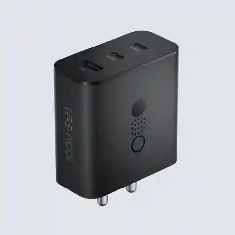 CMF by Nothing 100 W Power GaN 5 A 3 Port Mobile Charger with Detachable Cable (Dark Grey, Cable Included) - image 1