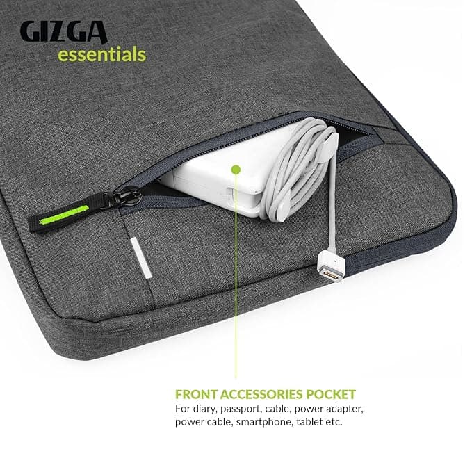 Gizga Essentials Laptop Bag Sleeve Case Cover Pouch for 14.1 Inch Laptop for Men & Women, Padded Laptop Compartment, Free Accessories Pouch, Premium Z - image 1