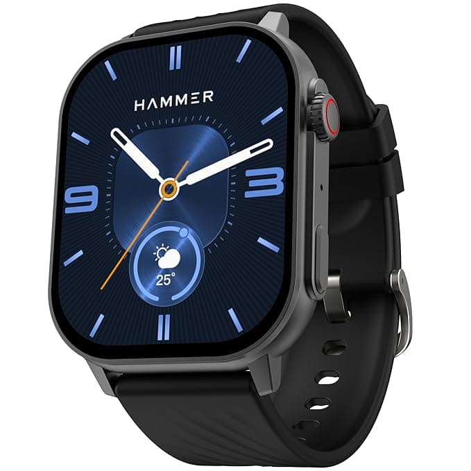 HAMMER Arctic 2.04" Super AMOLED Smart Watch, Metallic Build, BT Calling, Always On Display, Rotating Crown - image 1