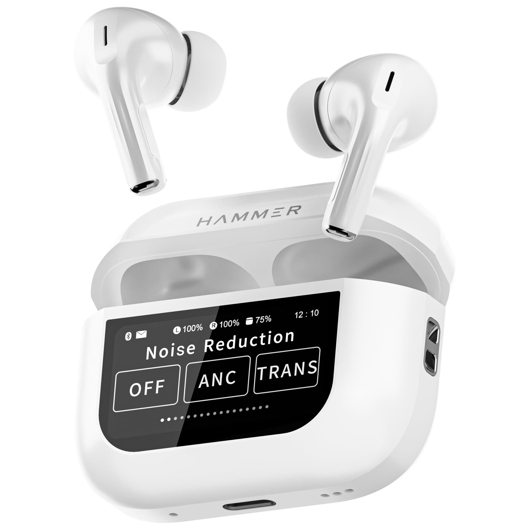HAMMER Screen TWS, ANC (32Db), Smart Touch Display True Wireless Buds, Type-C Fast Charging - image 1