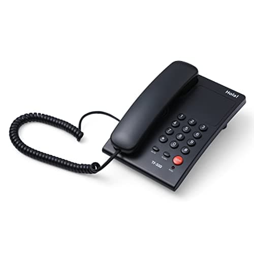 Hola ! TF-500 Basic Corded Landline Phone for intercom and EPABX Desk & Wall Mountable, Mute/Pause/Flash/Redial Function (Made in India) - image 1