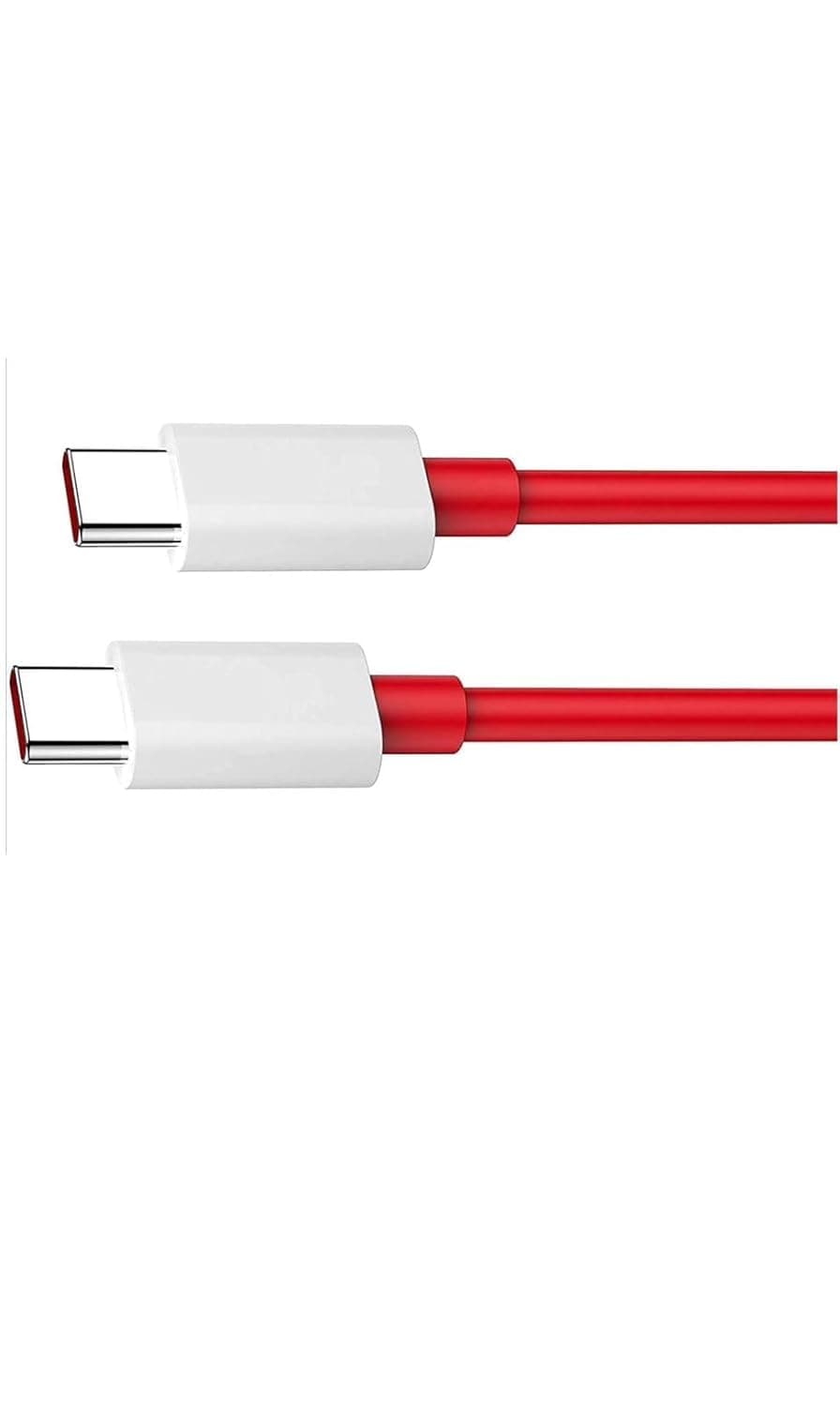 OnePlus Warp Charge Type-C To Type-C Cable 100Cm, Compatible With Smartphone, Red,White Total - image 1