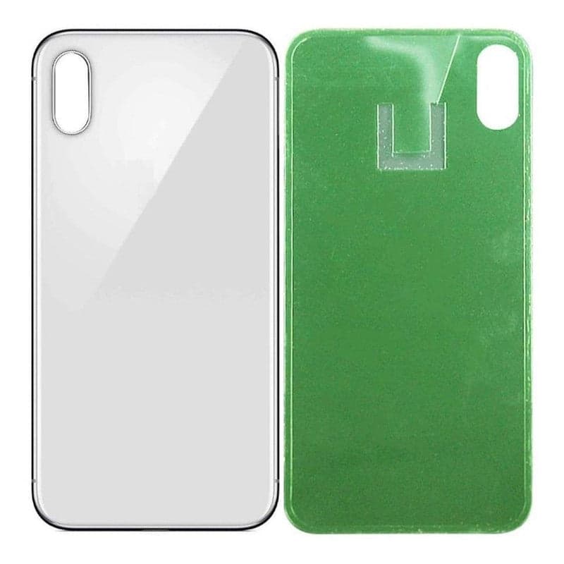 Back Panel Glass for Apple iPhone XS Silver - image 1
