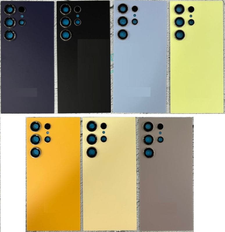 Back Panel With Camera Glass for Samsung Galaxy S24 Ultra Black - image 1