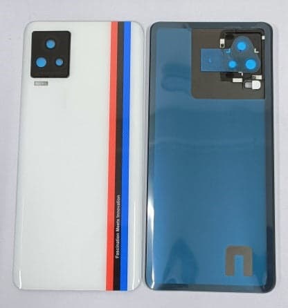 Back Panel Glass with Camera Lens for IQOO 7 Legend White - image 1