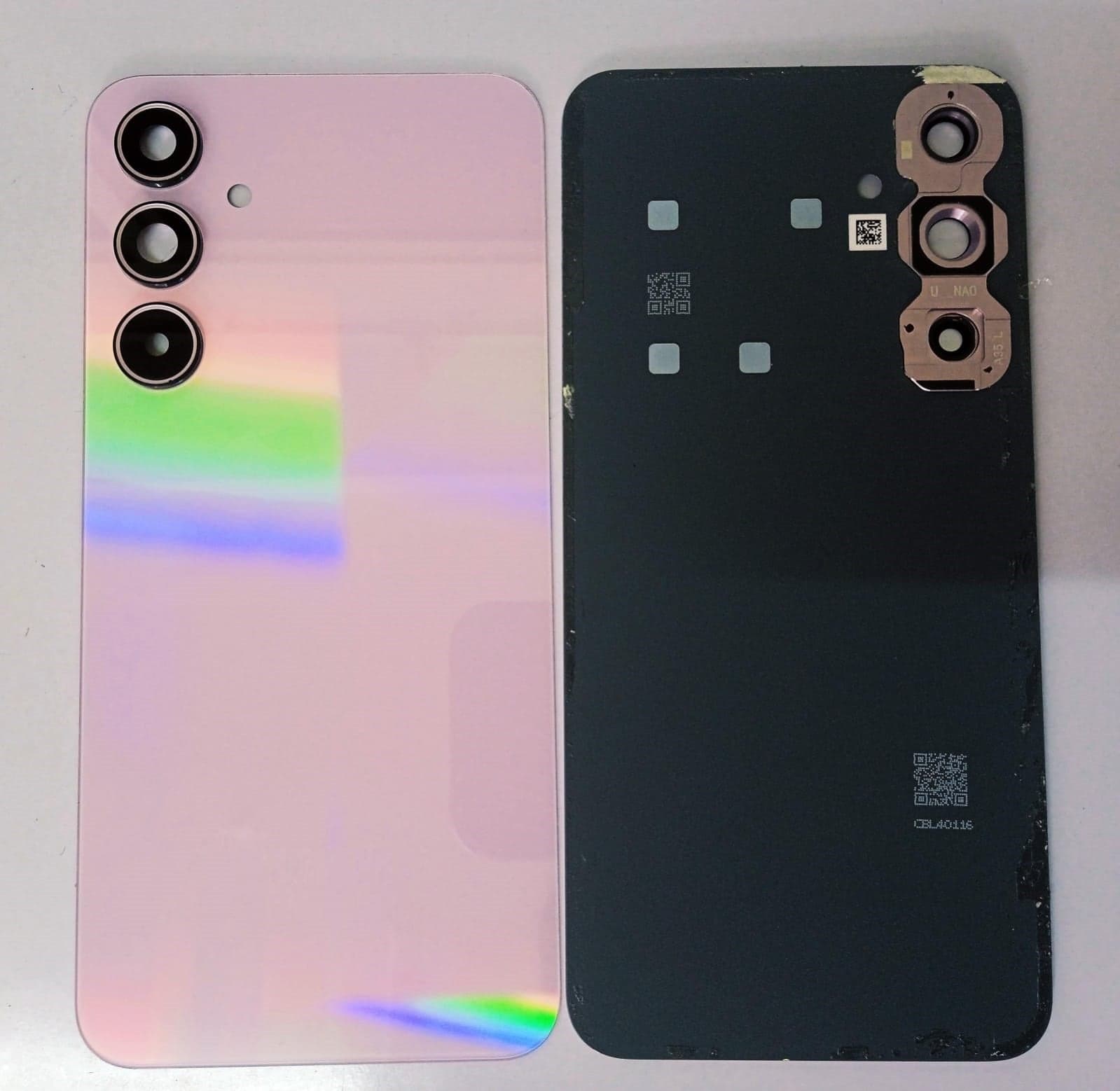 Back Panel Glass With Camera Lens for Samsung Galaxy A35 Pink - image 1