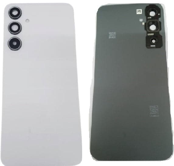 Back Panel Glass With Camera Lens for Samsung Galaxy A55 White - image 1