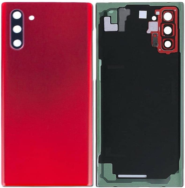 Back Panel Glass With Camera Lens for Samsung Galaxy Note 10 (5G) Aura Red - image 1