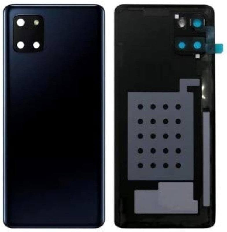 Back Panel Glass With Camera Lens for Samsung Galaxy Note 10 Lite Aura Black - image 1
