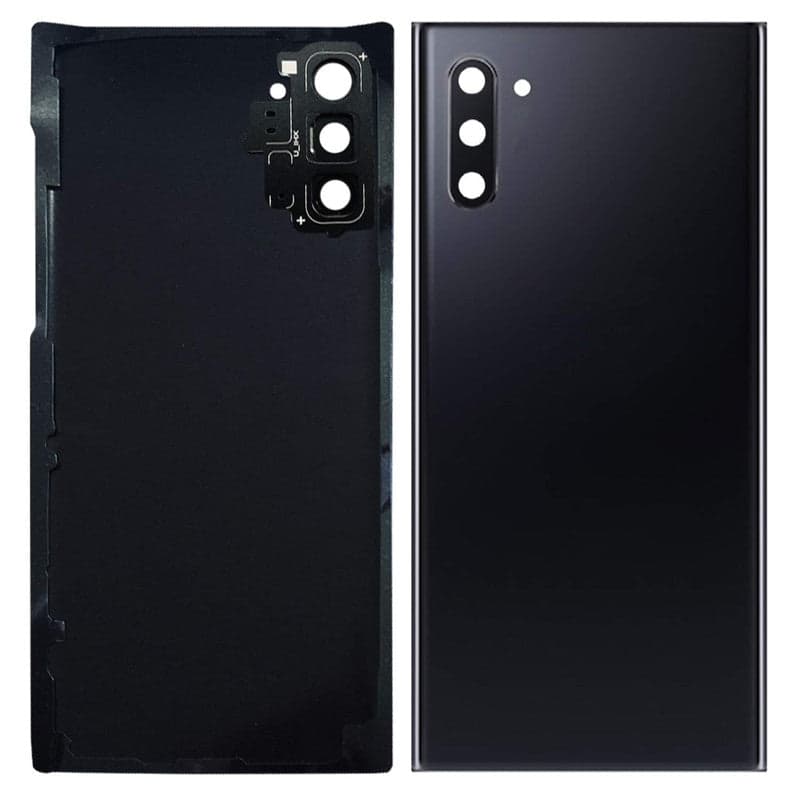 Back Panel Glass With Camera Lens for Samsung Galaxy Note 10 Plus Aura Black - image 1