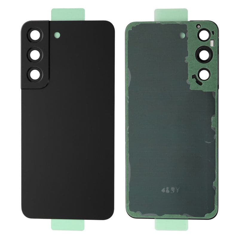 Back Panel Glass With Camera Lens for Samsung Galaxy S22 (5G) Black - image 1
