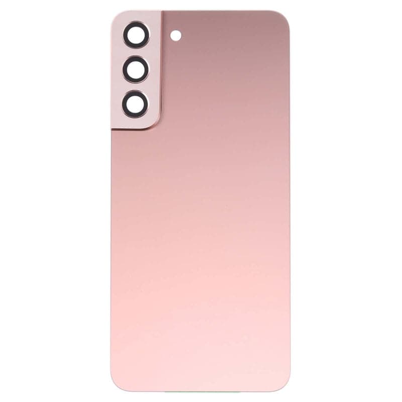 Back Panel Glass With Camera Lens for Samsung Galaxy S22 Plus Pink Gold - image 1