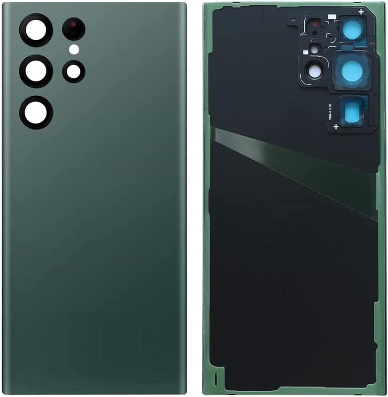 Back Panel Glass With Camera Lens for Samsung Galaxy S22 Ultra Green - image 1