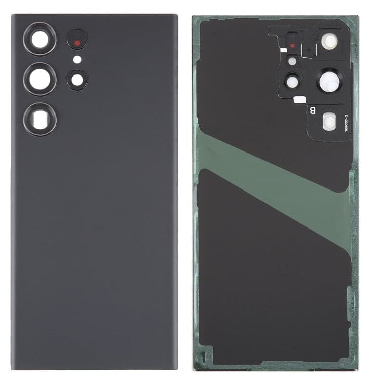 Back Panel Glass With Camera Lens for Samsung Galaxy S23 Ultra Phantom Black - image 1