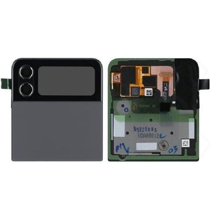 Back Panel Upper Back Glass for Samsung Galaxy Z Flip 4 Graphit Black - image 1