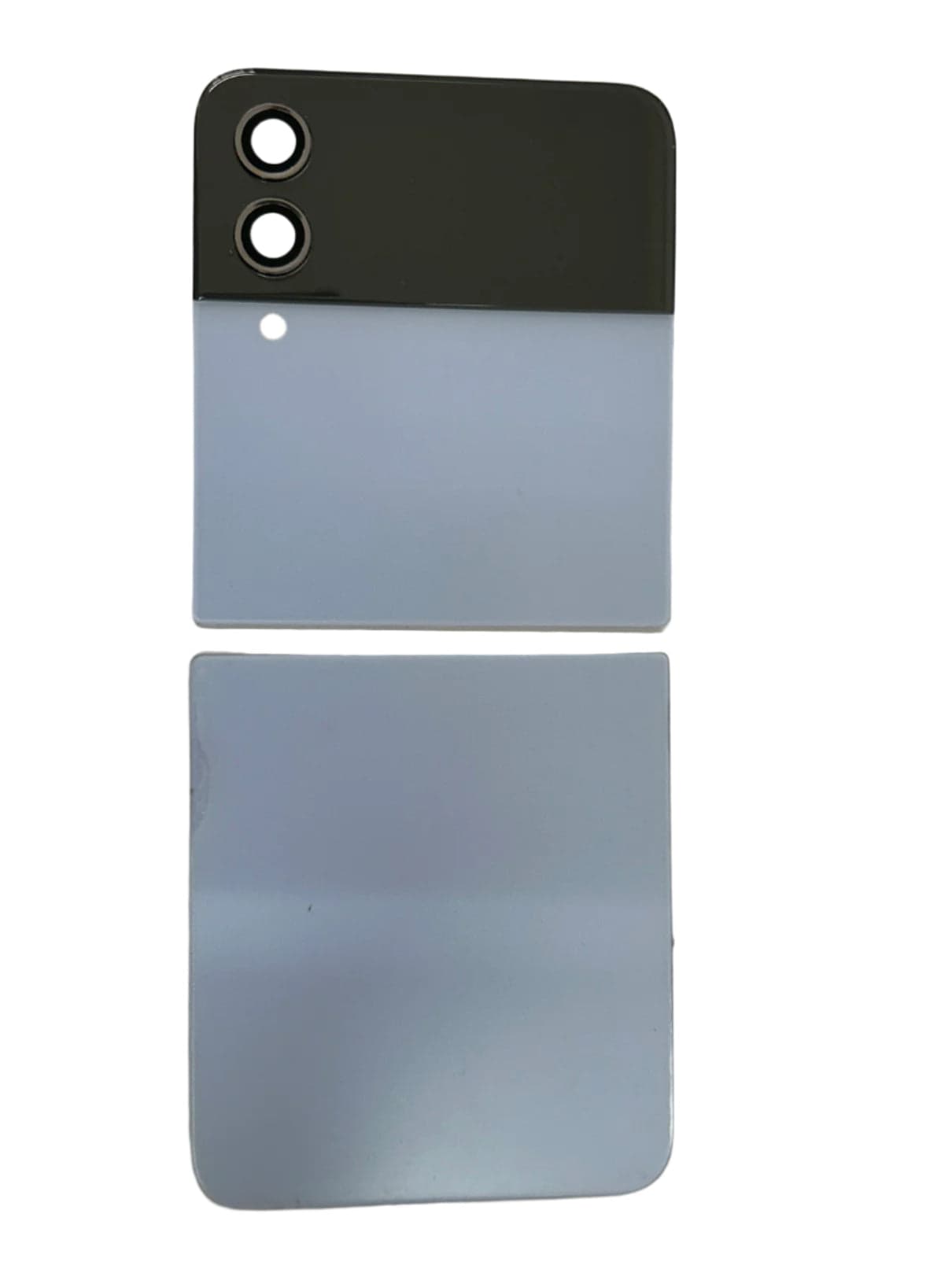 Back Panel Glass Upper And Lower Pair for Samsung Galaxy Z Flip 4 Blue - image 1