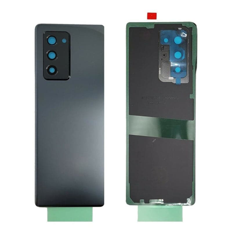 Back Panel Glass With Camera Lens for Samsung Galaxy Z Fold 2 Mystic Black - image 1