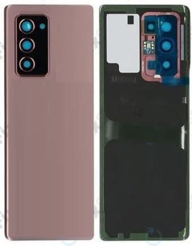 Back Panel Glass with Camera Lens for Samsung Galaxy Z Fold 2 Mystic Bronze - image 1