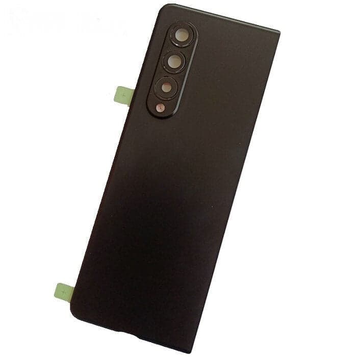 Back Panel Glass With Camera Lens for Samsung Galaxy Z Fold 3 Phantom Black - image 1