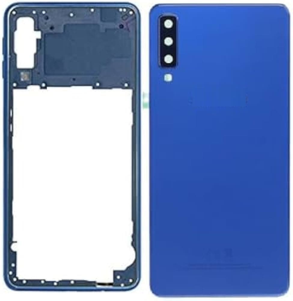 Back Panel With Middle Ring for Samsung Galaxy A7 2018 A750 Blue - image 1