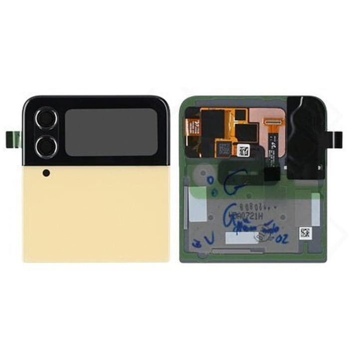 Back Panel Upper Back Glass for Samsung Galaxy Z Flip 3 Cream Color - image 1