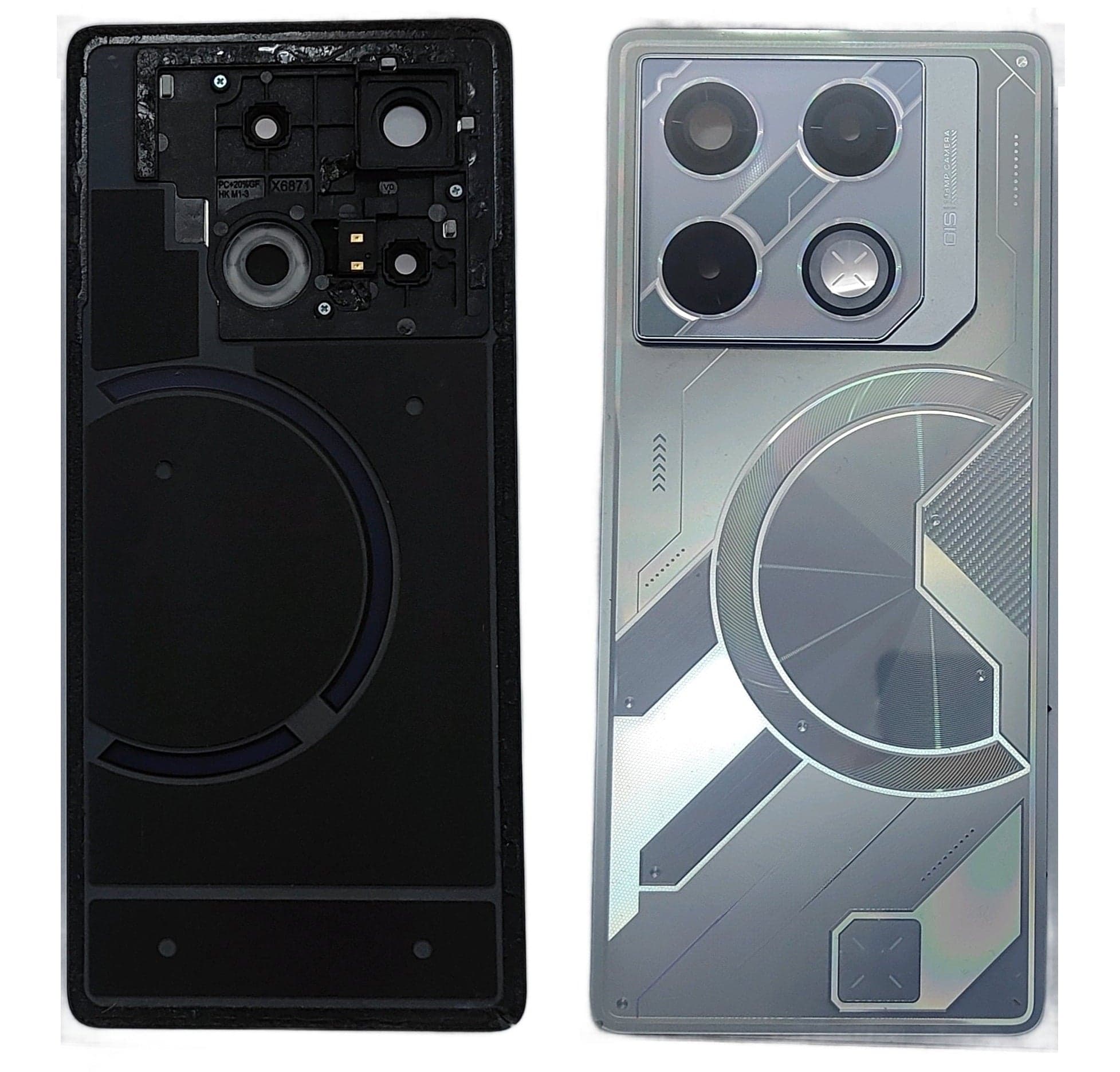 Back Panel with Camera Glass for Infinix GT 20 Pro X6871 Silver - image 1