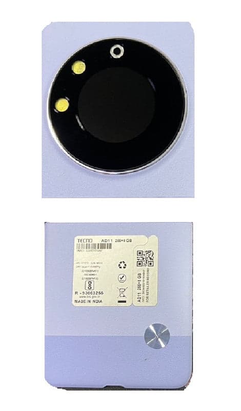 Back Panel With Camera Glass for Phantom V flip 5g Purple - image 1