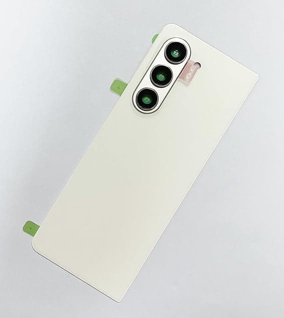 Back Panel With Camera Glass for Samsung Galaxy Fold 5 White - image 1