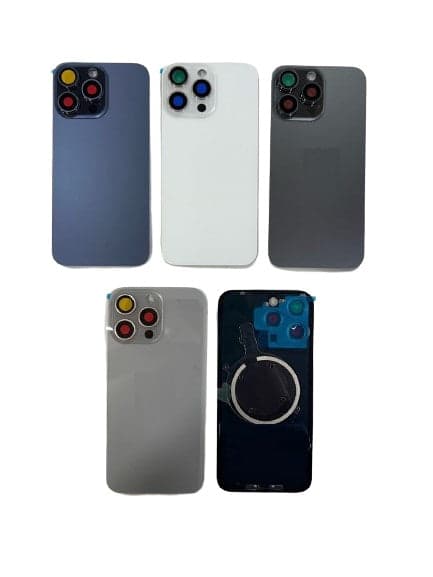 Back Panel with Camera Glass for Apple iPhone 15 Pro Max Light Grey - image 1
