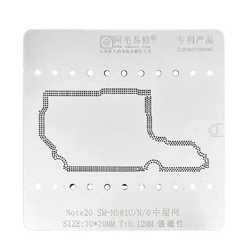 BGA Reballing Stencil for Samsung Galaxy Note 20 (SM- N981U/N/0) - image 1