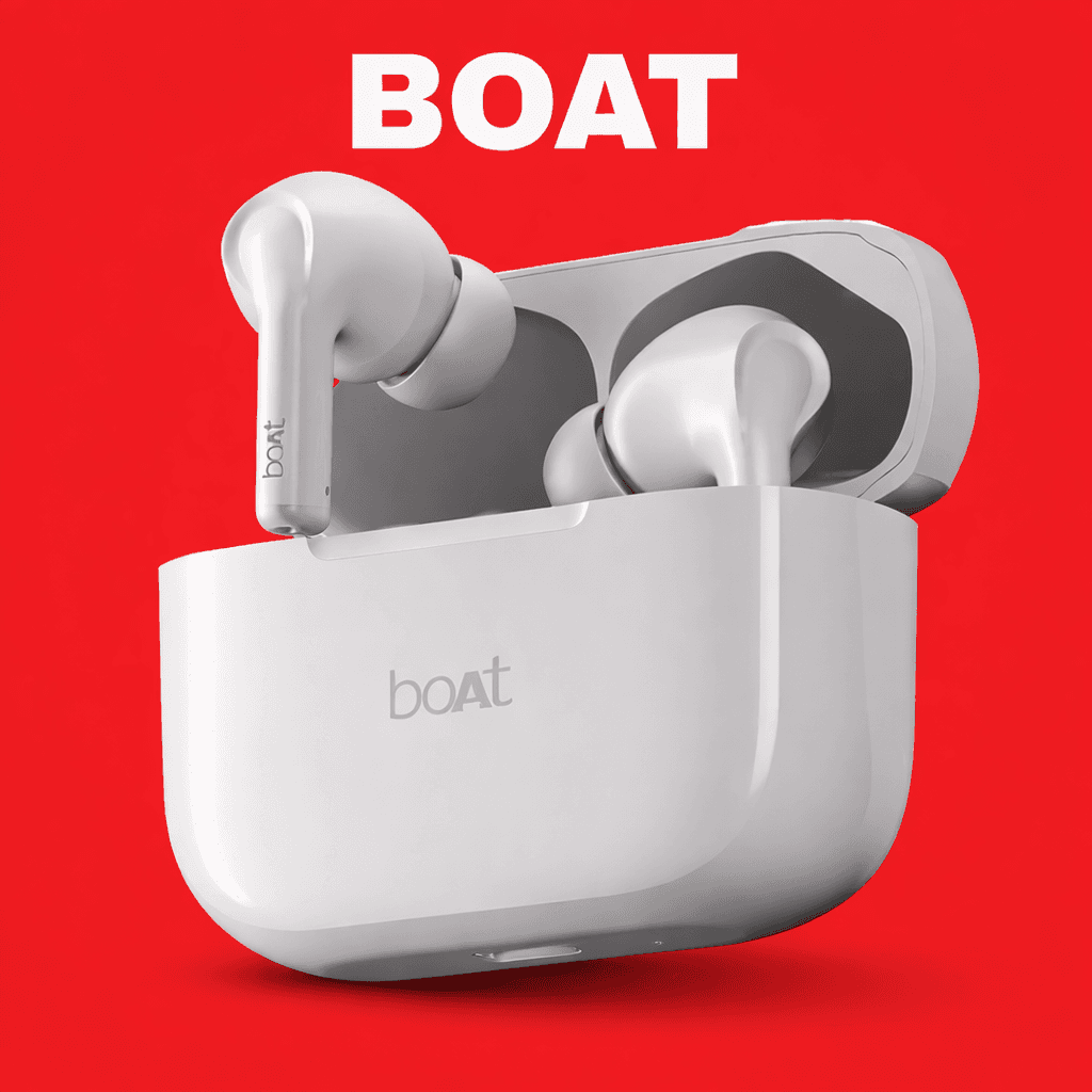 Boat Airdopes 161 Replacement Parts Replacement Left/Right Earbud & Charging Case — White / Both Pair - image 1
