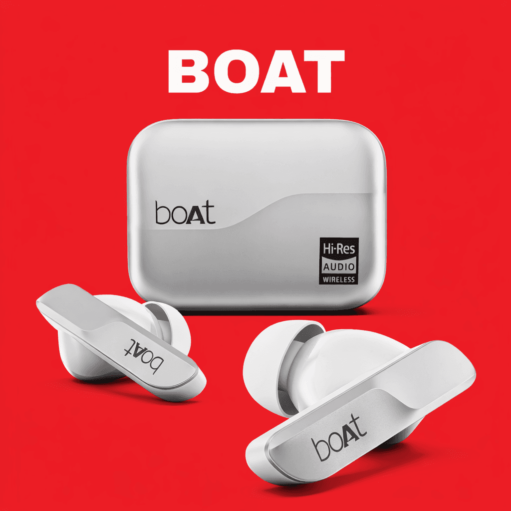 boAt Airdopes 800 Hi-Def Replacement Left/Right Earbud & Charging Case — Silver / Left Side - image 1