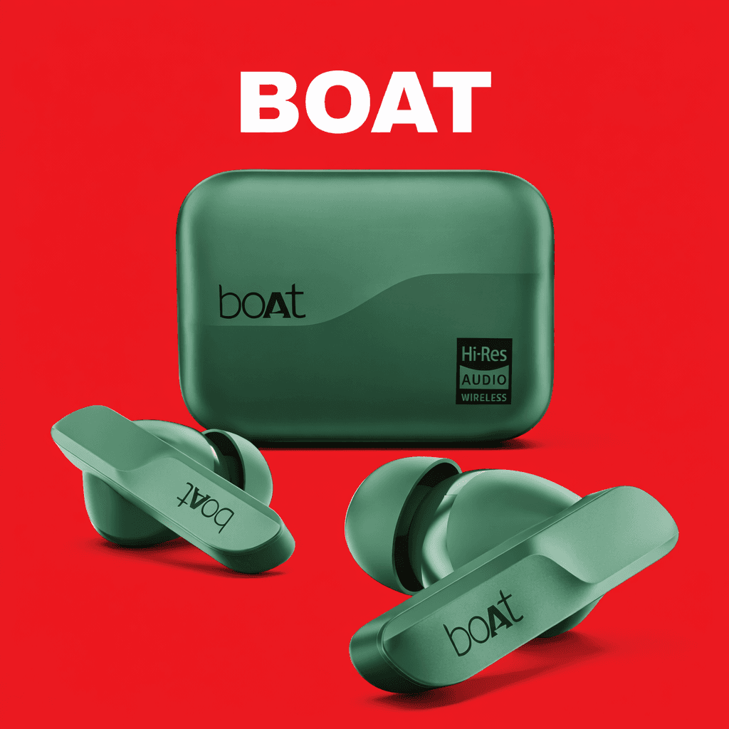 boAt Airdopes 800 Hi-Def Replacement Left/Right Earbud & Charging Case — Green / Left Side - image 1