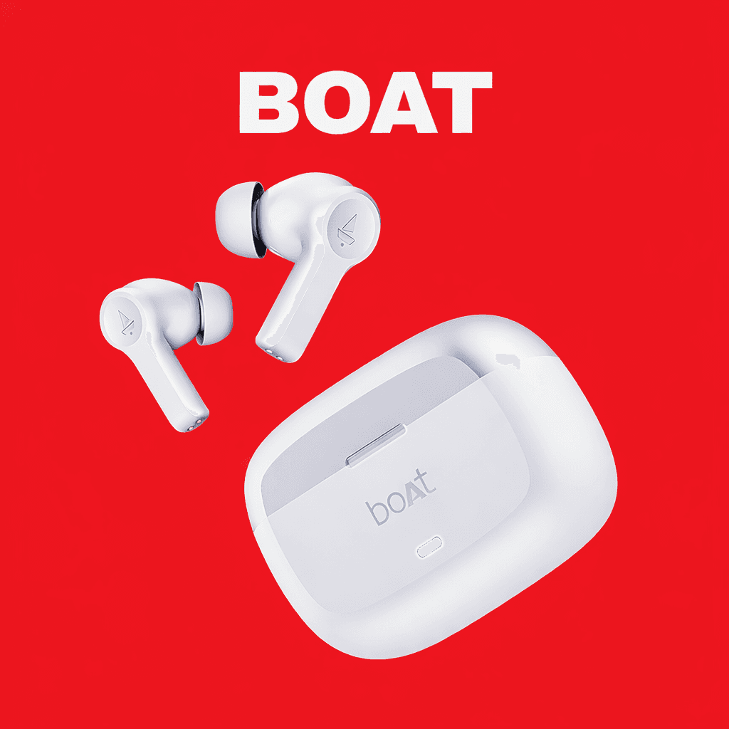 boAt Airdopes Flex 454 ANC Replacement Left/Right Earbud & Charging Case — Black / Left Side - image 1