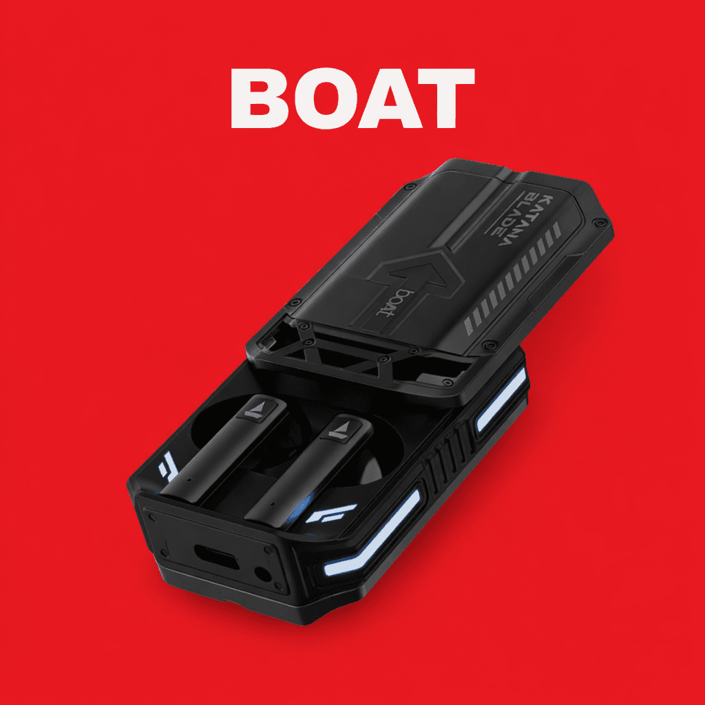 boAt Immortal Katana Blade Replacement Left/Right Earbud & Charging Case — Grey / Left Side - image 1