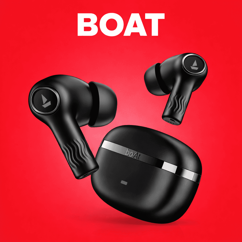 boAt Nirvana Ion Replacement Parts Replacement Left/Right Earbud & Charging Case — Black / Left Side - image 1