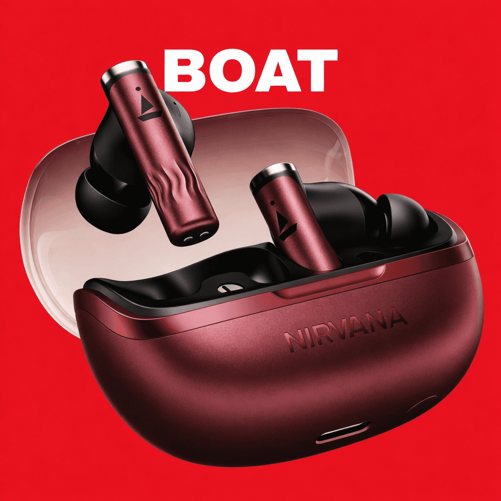 boAt Nirvana Zenith Pro Replacement Left/Right Earbud & Charging Case — Red / Charging Case - image 1