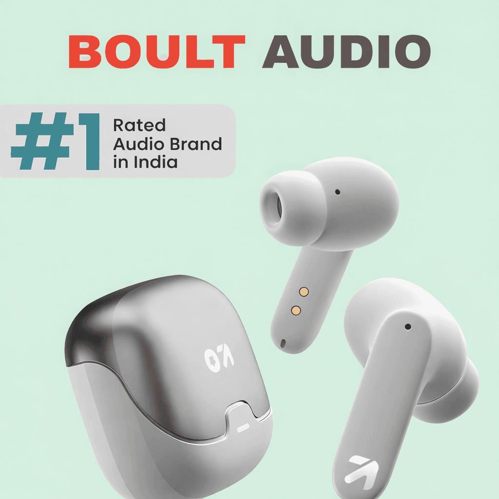 Boult Audio X70 Replacement Left/Right Earbud & Charging Case — White / Both Side - image 1