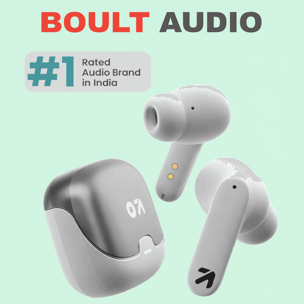 Boult Audio Z40 Replacement Left/Right Earbud & Charging Case — White / Both Side - image 1