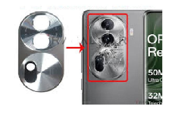 Camera Glass Lens for Oppo Reno 11 Pro 5G Gray - image 1