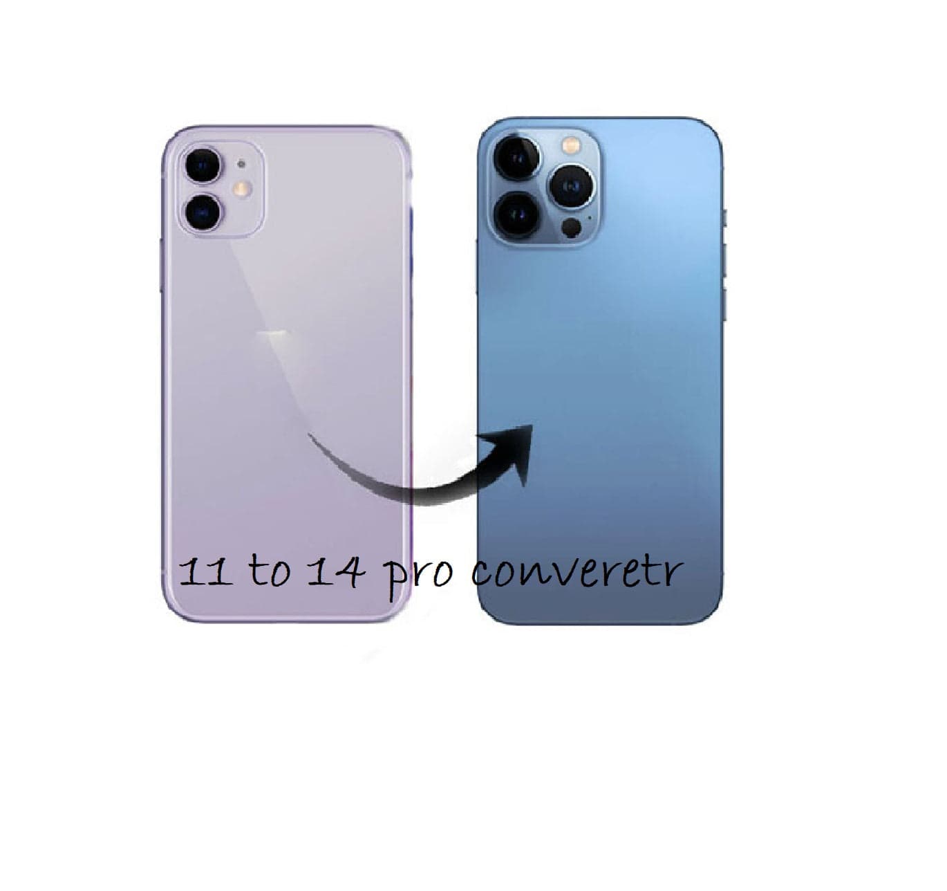 Converter Back Panel Housing Body for Apple iPhone 11 Convert to Apple iPhone 14 Pro - image 1