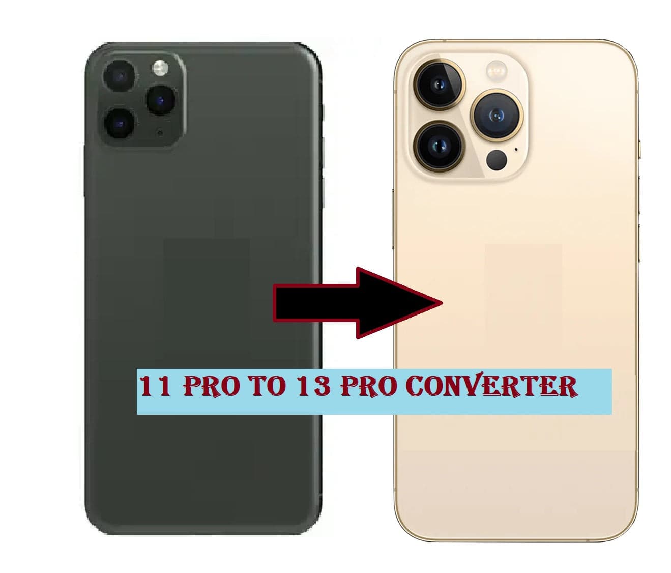 Converter Back Panel Housing Body for Apple iPhone 11 Pro Convert to Apple iPhone 13 Pro - image 1