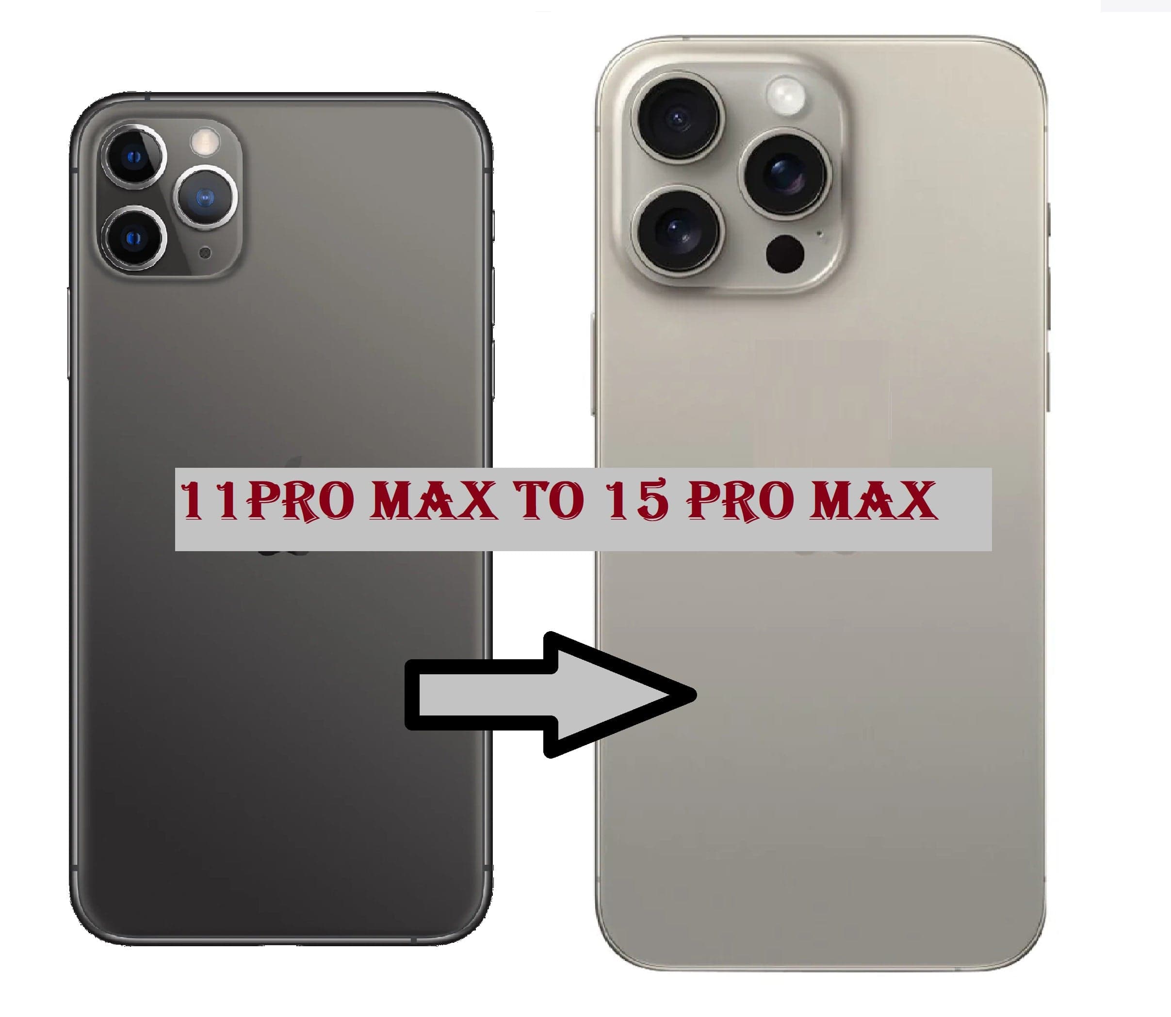 Converter Back Panel Housing Body for Apple iPhone 11 Pro Max Convert to Apple iPhone 15 Pro Max - image 1